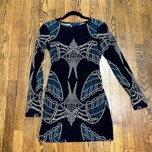 French connection bodycon printed dress